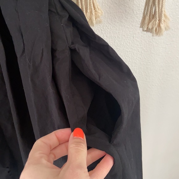 Gap black sleeveless poplin dress zip up pleated style with bike punch design 2 - Picture 8 of 14